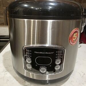 Hamilton Beach Stainless Steel Rice Cooker And Vegetable Steamer